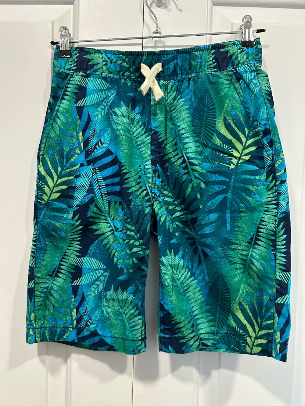 The Children’s Place Boys Size 12 Tropical Leaf Pull-On Jogger Shorts NWT